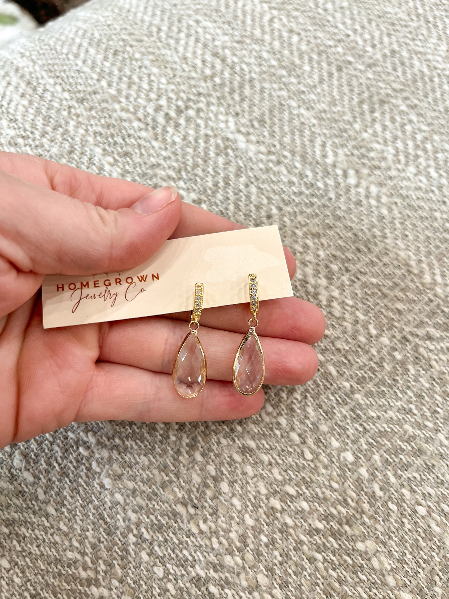 Gem & CZ Huggie Hoops