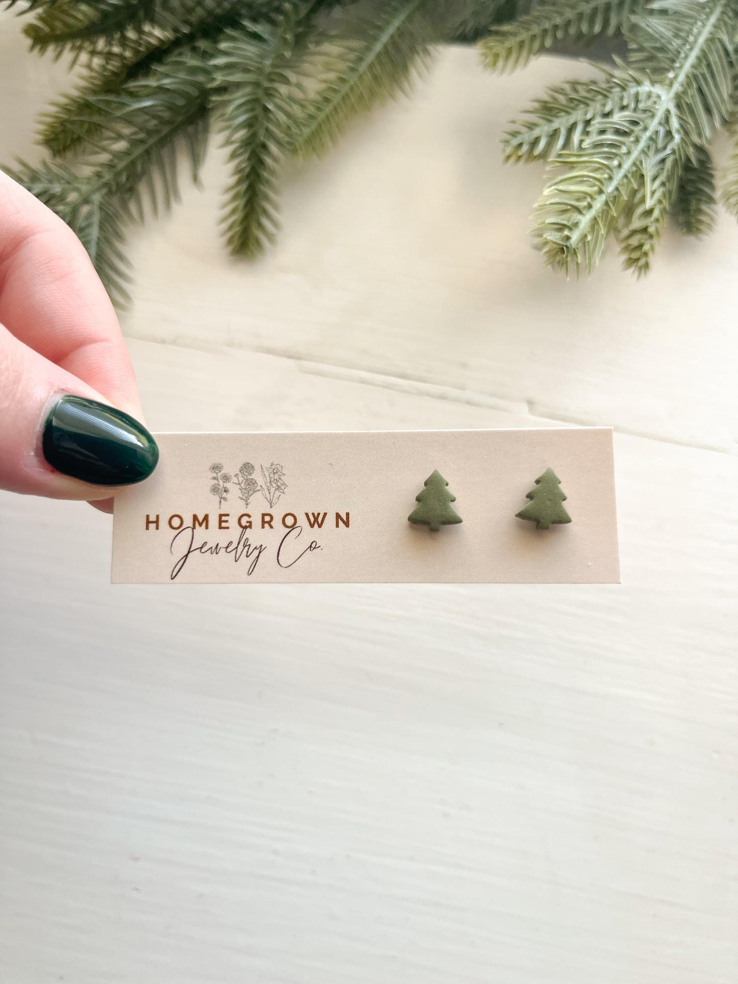 Mini Christmas Tree Studs