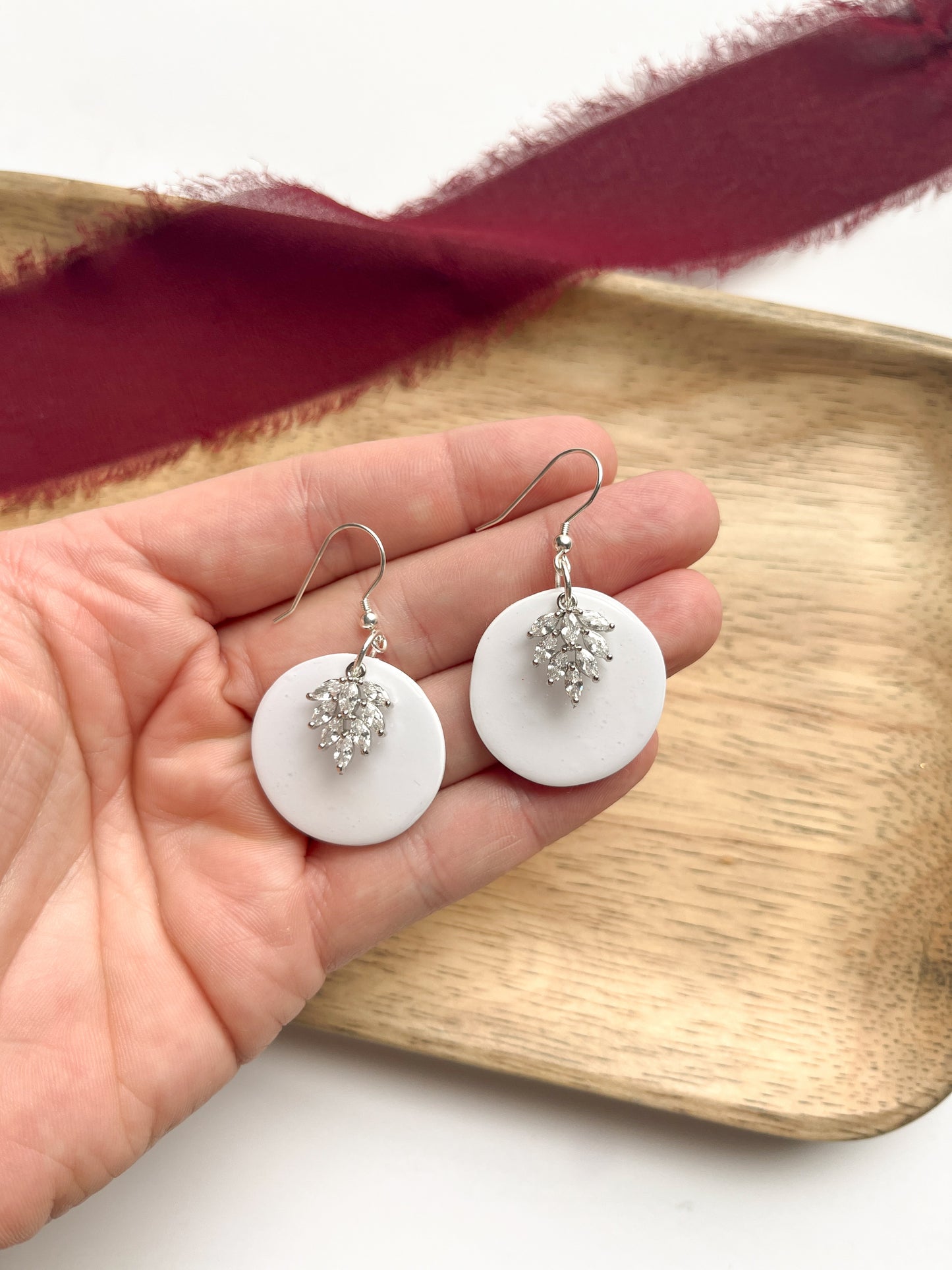 NEW Silver & White Drops