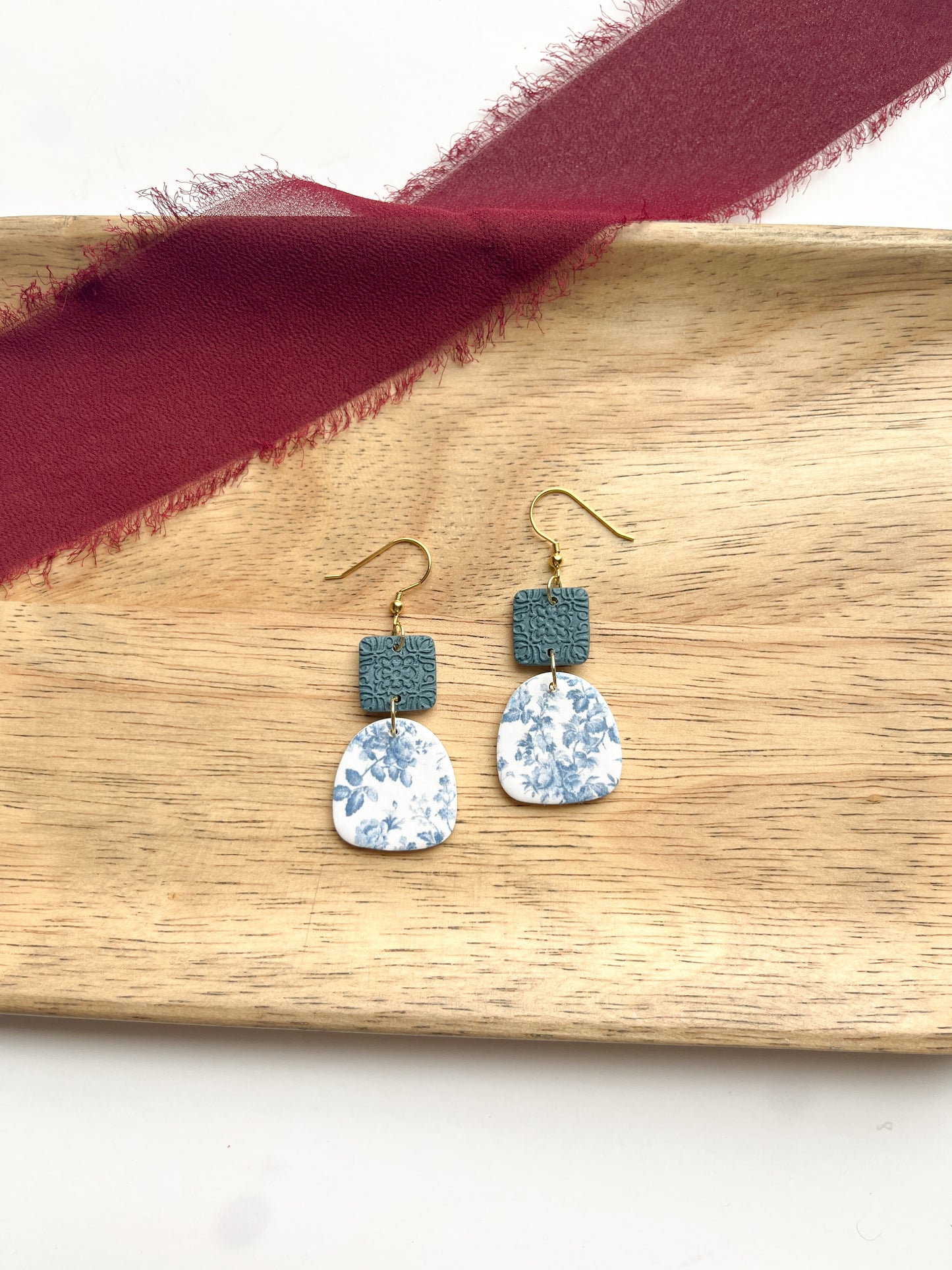 NEW Blue Floral Drops