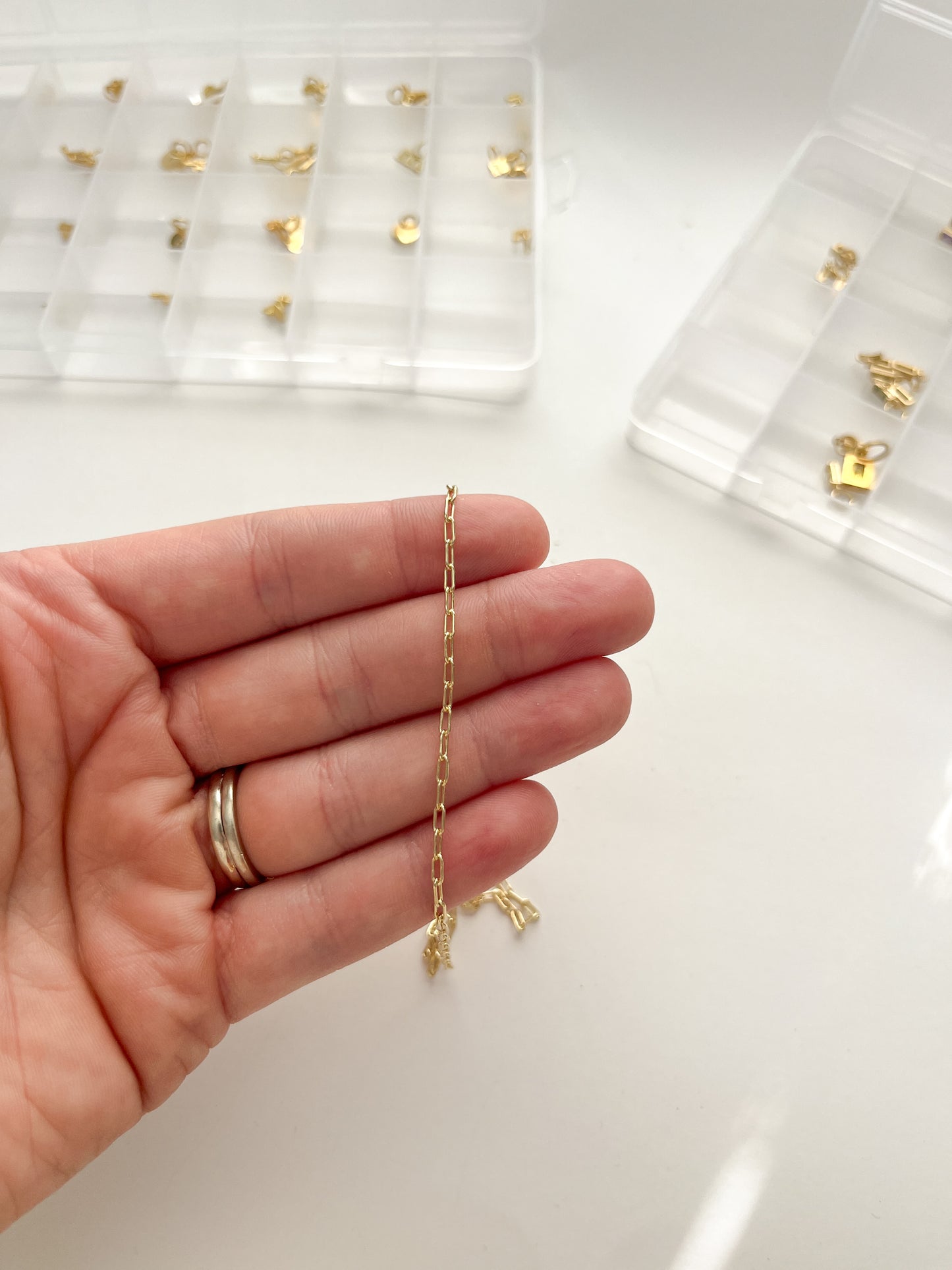 Tiny Paperclip Necklace Chain - Gold Filled
