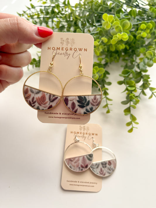 Fall Floral Hoops
