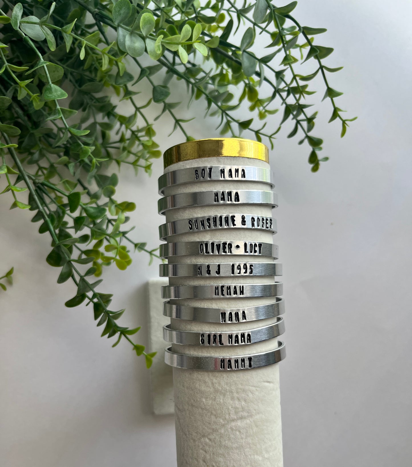 Silver Stamped Bracelet