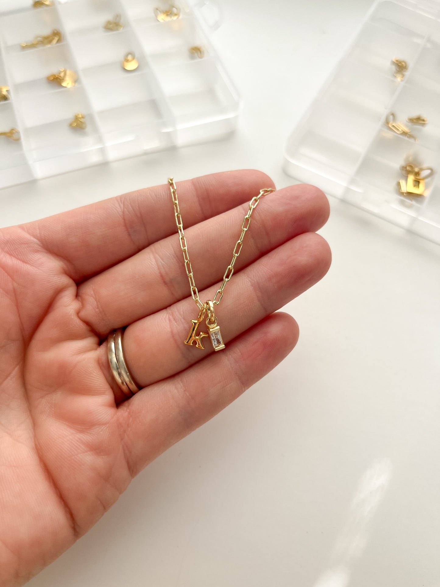 Tiny Paperclip Necklace Chain - Gold Filled