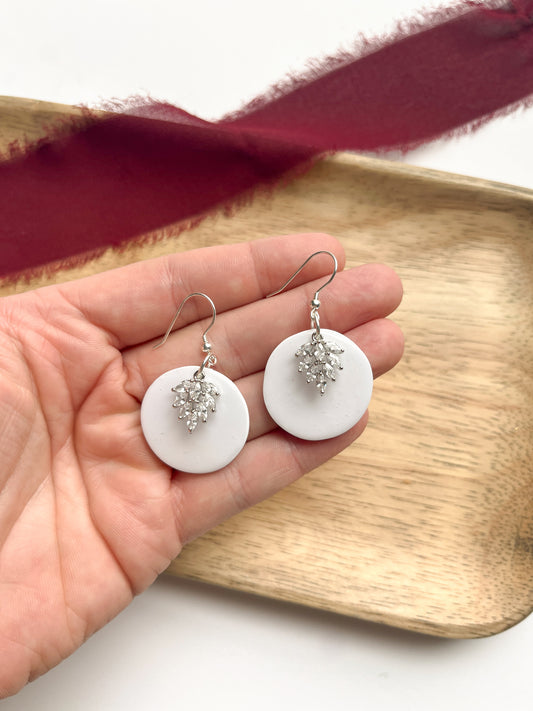 NEW Silver & White Drops