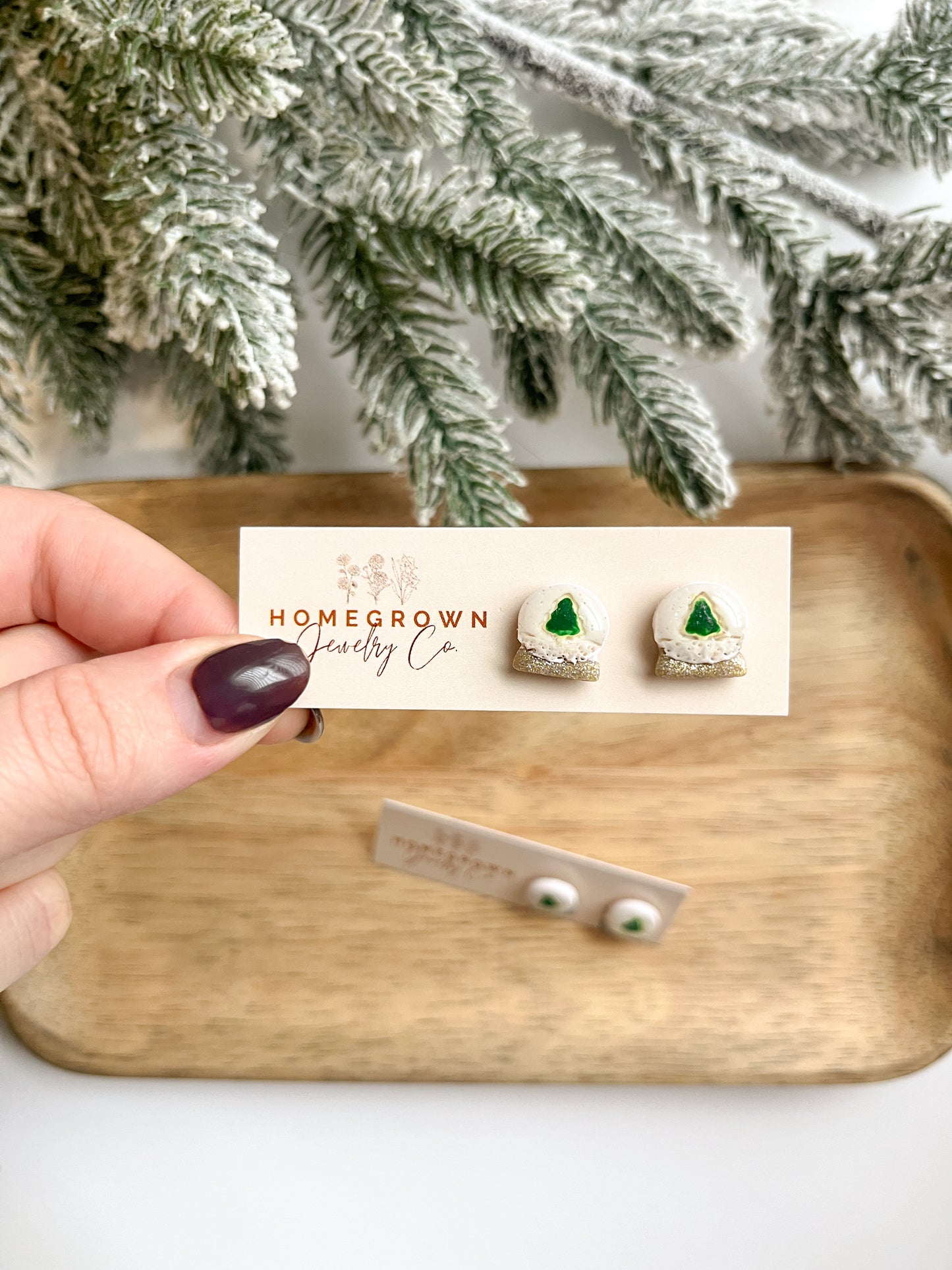 Snow Globe Studs