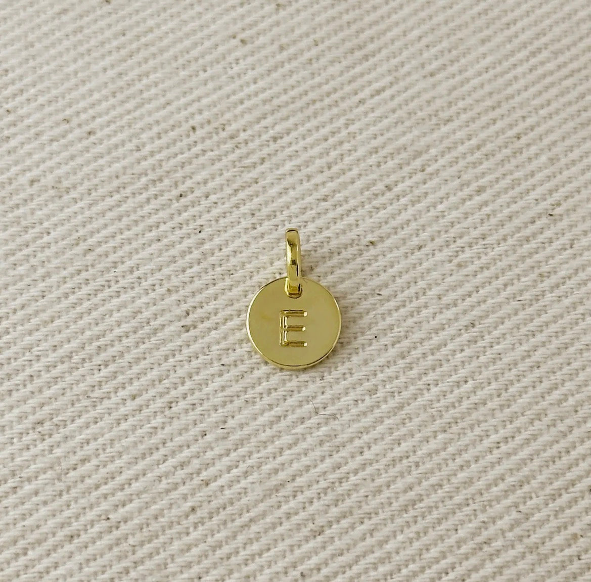 Circle Initial Letter Charm - Gold Filled