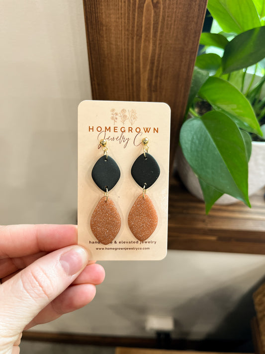 Black & Rose Gold Dangles