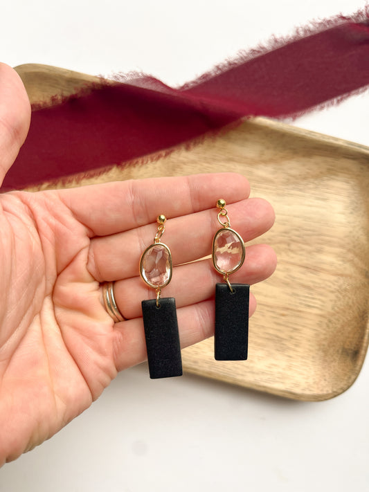 NEW Black Gem Dangles