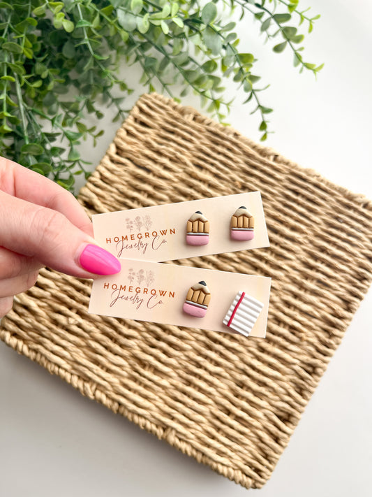 Pencil & Paper Studs