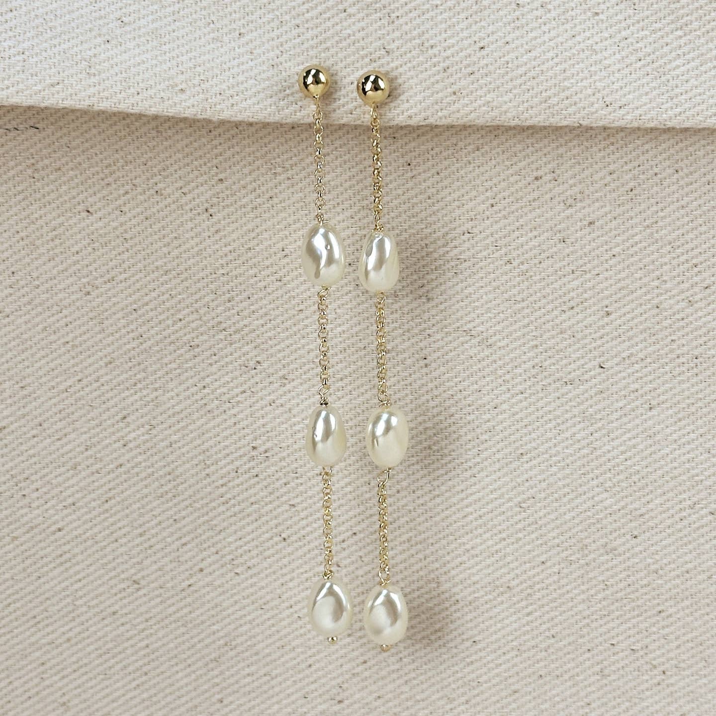 PREORDER Gold-Filled Baroque Pearl Drop Earrings