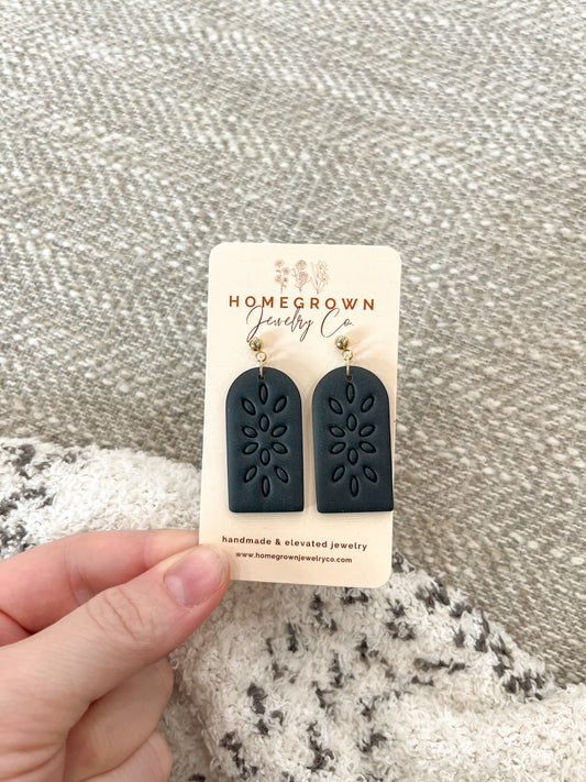 Black Patterned Drops