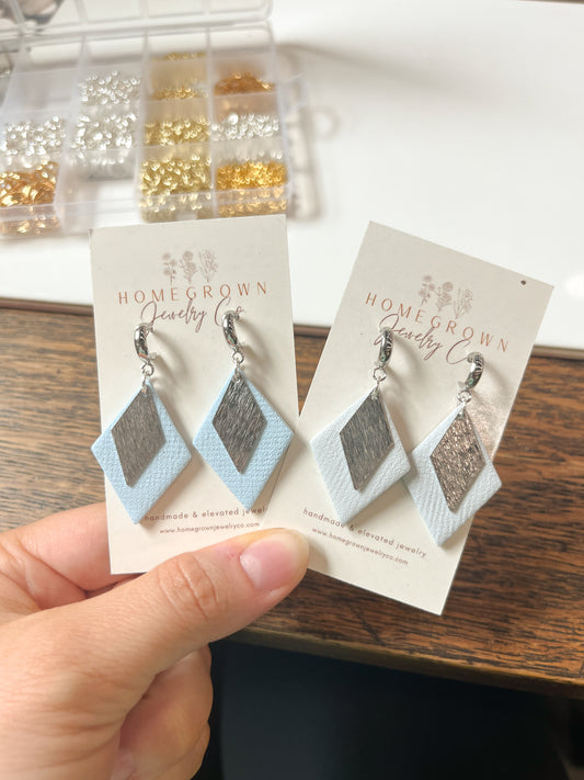 Silver & Blue Drops