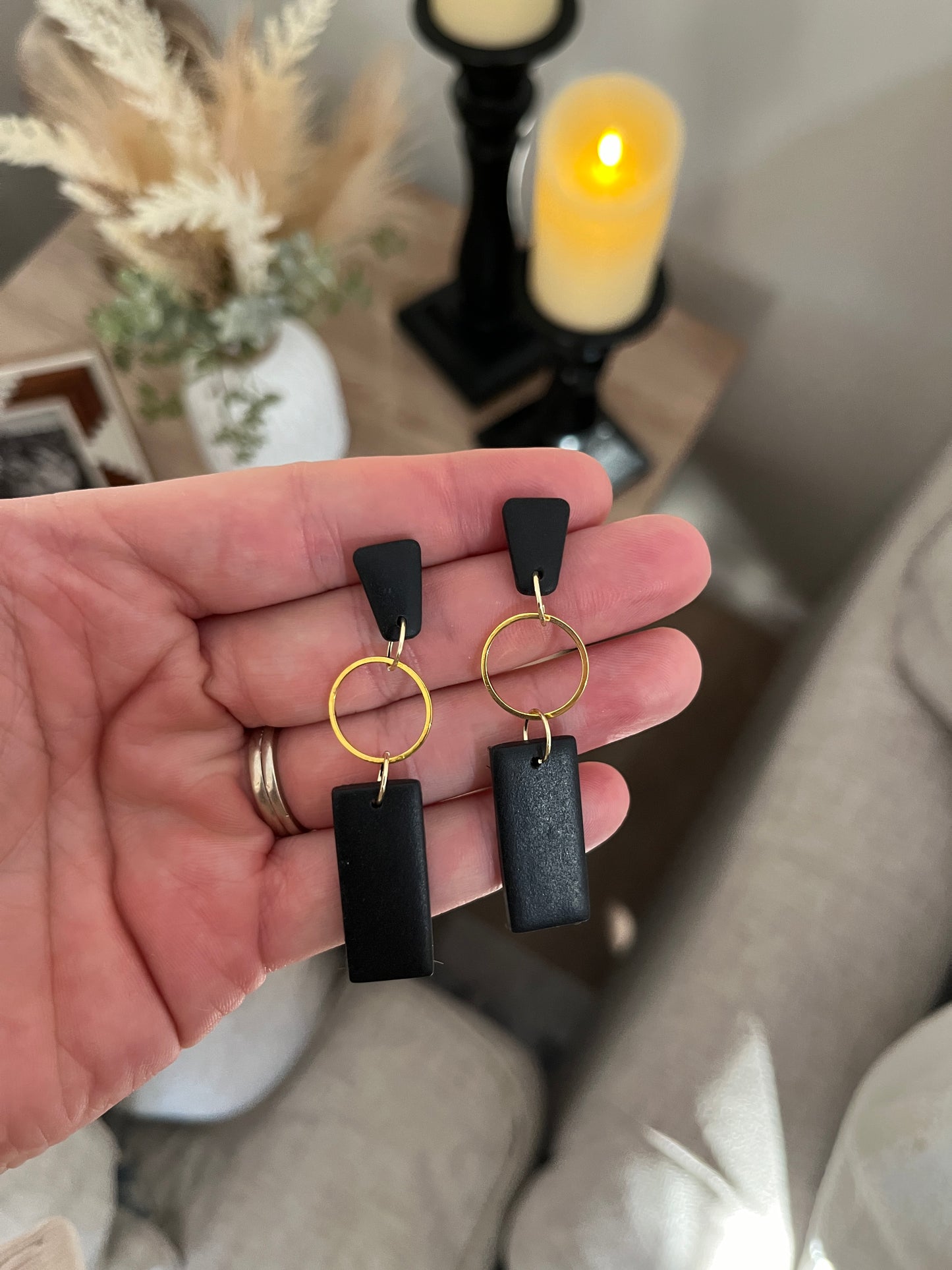 NEW Black & Gold Dangles