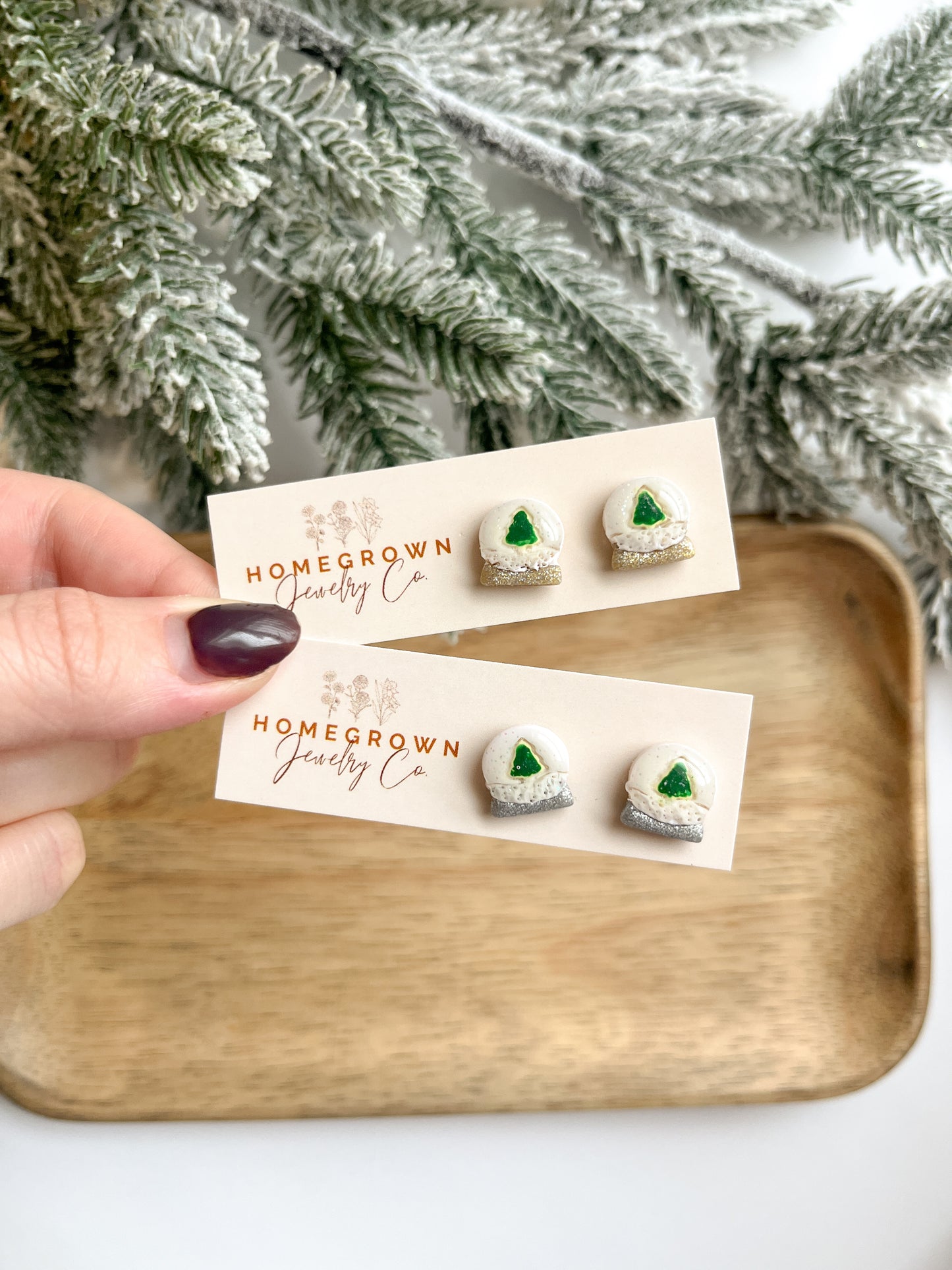 Snow Globe Studs