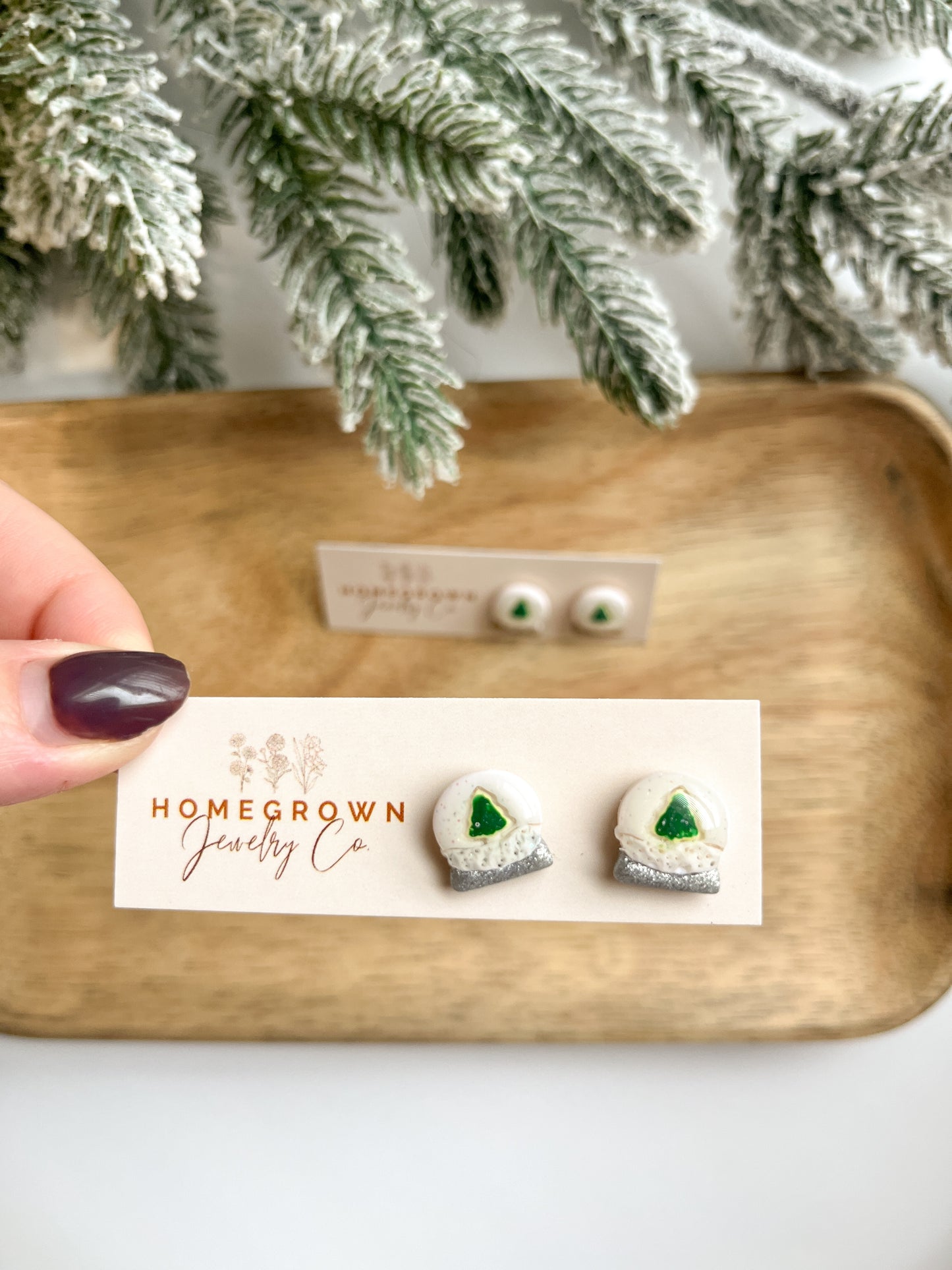 Snow Globe Studs
